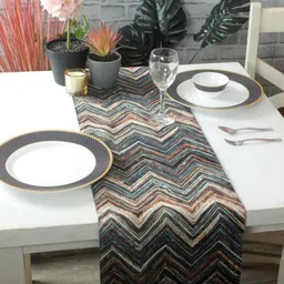 ROMEE Blue & White Printed Table Runners-24