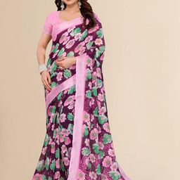 Moda Rapido Floral Printed Saree with Unstitched Blouse Piece-picture-25