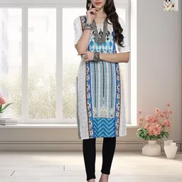 HERE&NOW Selection Of 2 Ethnic Motifs Printed Round Neck Straight Kurta-58