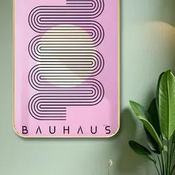 Livin'luxe Pink & White Printed Wooden Wall Painting-10