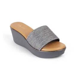 Tresmode Women Leather Wedge Western - Embellished Sandals-77