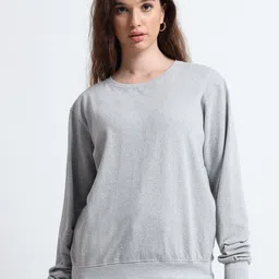 Honeysuckle by Cotton Colors Women Round Neck Pullover Sweatshirt-image-34