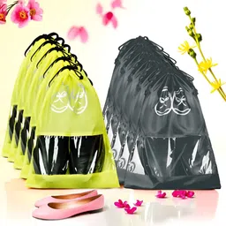 Aura Yellow & Grey 10 Pieces Reusable Shoes Organisers-image-47