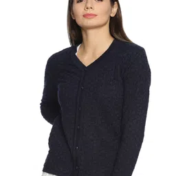 CLAPTON Women Self Design Woollen Cardigan-73