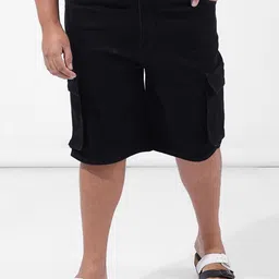 Hardsoda by The Indian Garage Co Men Relaxed Fit Cargo Shorts-image-7