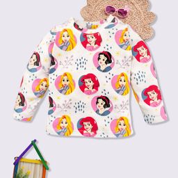 YK Disney Girls Long Sleeves Disney Princess Printed Cotton T-Shirt-picture-34