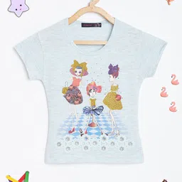 PAMPOLINA Girls Printed Round Neck Top-image-83