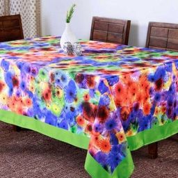Lushomes Cream-Coloured Ethnic Motifs 6-Seater Table Cover-16