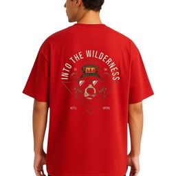 Metronaut Typography Round Neck Extended Sleeves Oversized Pure Cotton T-shirt-image-62
