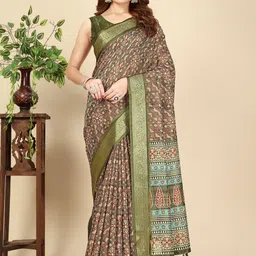 J 6 DESIGNER Ethnic Motifs Zari Bhagalpuri Saree-picture-3