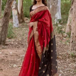 VILLE FASHION Woven Design Zari Kota Saree-picture-34