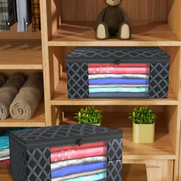Aura Black Set of 4 Regular Multi-Utility Organisers image 4