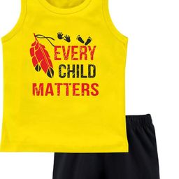 TRIANGLETEES Unisex Kids Printed T-shirt with Shorts-image-70