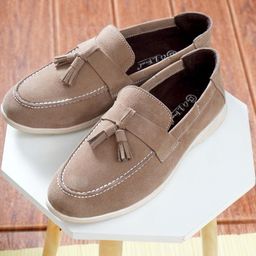 G L Trend Men Woven Design Suede Loafers-image-42