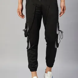 CHROME & CORAL Men Cargos Trousers-image-20