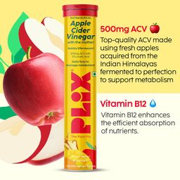 PLIX THE PLANT FIX Set Of 8 Apple Cider Vinegar Effervescent- 15 Tablets Each- Mango image 3