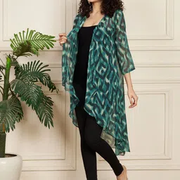 Fbella Abstract Printed Longline Ethnic Shrug image 3