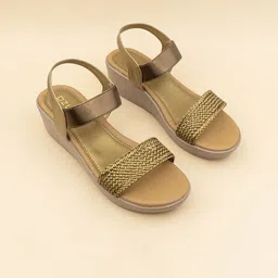 Ozuri Women Woven Design Wedge Heel Sandals-55