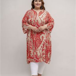 Fashion Zest Plus Size Printed Straight Kurta-image-93
