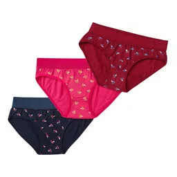 arLa APPAREL Pack Of 3 Printed Pure Cotton Hipster Briefs AI_Print Tummytak-image-12
