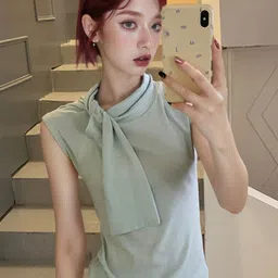 StyleCast x Revolte Women Tie-Up Neck Top-picture-29