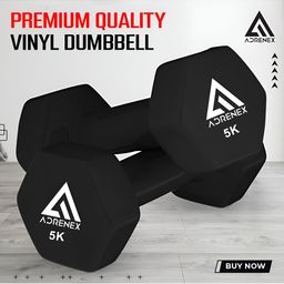 ADRENEX Set Of 2 Fixed Weight Dumbbell-5Kg Each image 5