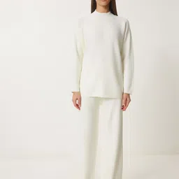 Happiness istanbul Ribbed Round Neck Top & Trousers Co-Ords-23