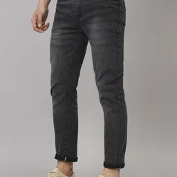 LINARIA Men Classic Slim Fit Slash Knee Jeans-image-88
