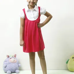Athena Girl Colourblocked Puff Sleeve A-Line Dress-image-59