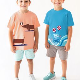 Nauti Nati Boys 2 Printed Antimicrobial T-shirt-picture-51
