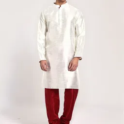 Moda Rapido Men Mandarin Collar Straight Kurta with Churidar-picture-9