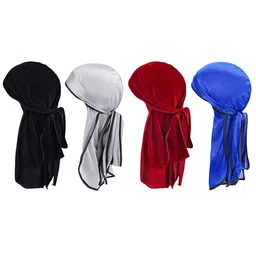 Gustave Pack Of 4 Extra Long Silk Headwrap Set-image-12