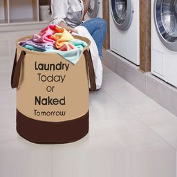 Kuber Industries  Brown & Black 3 Pieces Printed Foldable Laundry Bags 45 l-4
