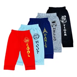 Surfbae Kids Pack Of 5 Graphic Printed Cotton Joggers-image-29