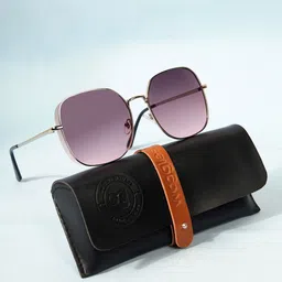 Woggles Unisex Purple Lens & Silver-Toned Oversized Sunglasses with-picture-11