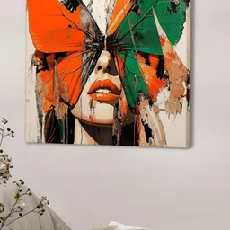 Myntra Elegant Homes Green & Red Birds and Animals Printed Canvas Wall Art-image-21
