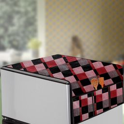 The Furnishing Tree Red Printed Refrigerator Cover-image-38