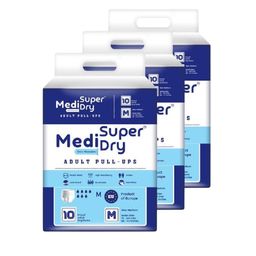 MEDISUPERDRY Set Of 3 Leak Proof Adult Pull Ups Diapers - M - 10 Pcs Each-13