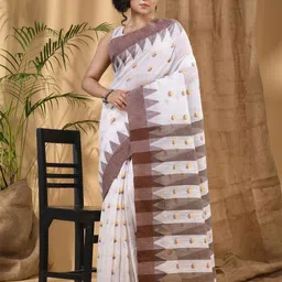 DESH BIDESH Woven Design Pure Cotton Taant Saree-picture-53
