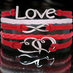 Vientiq Red Leather Bracelet-22