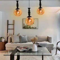 GAUVIK Black Glass Ceiling Lamp-image-92