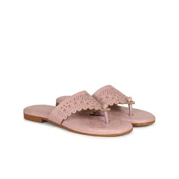 Commander Shoes Women Textured Open Toe Flats-46