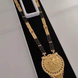 MADHURAM FASHION Gold-Plated Brass Artificial Beads Mangalsutra-picture-4