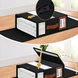 HOUSE OF QUIRK Black Set of 4 Regular Multi-Utility Organisers image 2