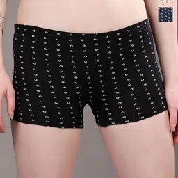 Moda Rapido Pack Of 3 Printed High-Rise Boy Shorts Briefs MR-1033 Off White Black Navy-picture-47