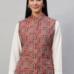 HANDICRAFT PALACE Women Floral Reversible Longline Quilted Jacket-image-70