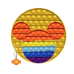 YK Kids 3-In-1 Mickey Face, Round Pop It Fidget Toy Set With Key Chain image 5