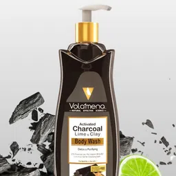 Volamena Activated Charcoal Lime & Clay Body Wash For Detox & Purifying 300 ml-17