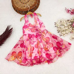 Tejam Girls Floral Print A-Line Dress-picture-24