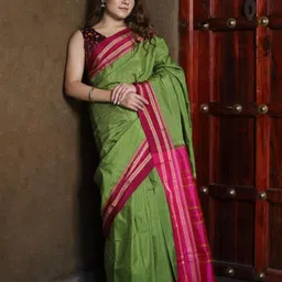 Very Much Indian Solid Zari Ilkal Saree-picture-24
